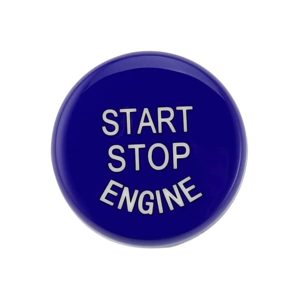 Автомобильный двигатель кнопка включения стоп замена крышки подходит для BMW 3 серии E60 E70 E71 E90 E92 прямые замены 10-18 - Цвет: Blue