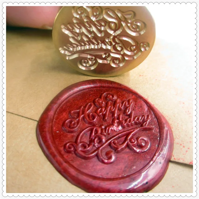 Hy Birthday Wax Seal Stamp Greetings Sealing Wedding Hy Birthday Wax Seal Stamp Greetings Sealing Wedding Design