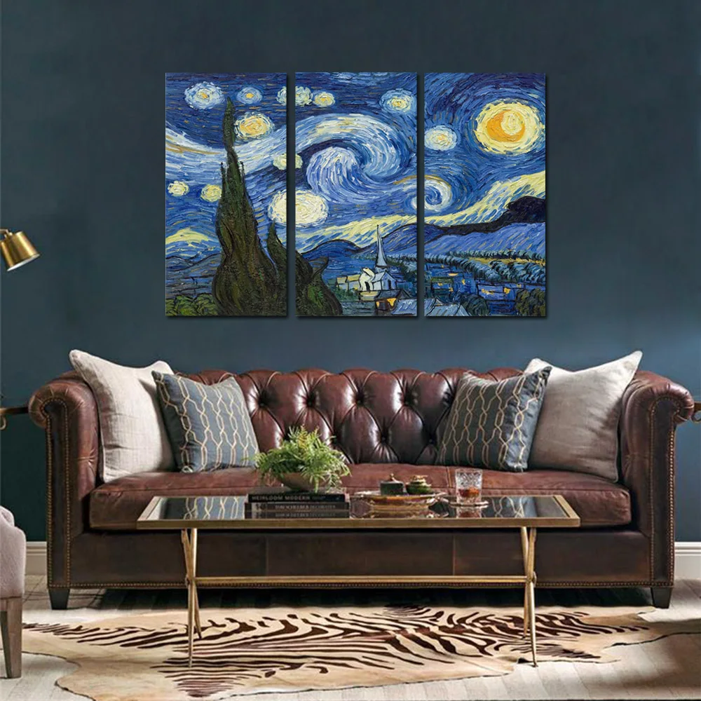 Картины на холсте Ван Гог Звездная ночь Настенные Декоративные плакаты и принты настенные картины для гостиной настенные художественные украшения