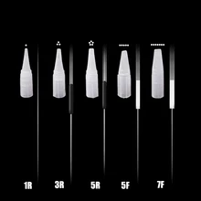 100 шт. 1RL/3RL/5RL/5F/7F одноразовые, Перманентный макияж, иглы для татуировки/Большая насадка для бровей комплекты косметики для татуажа 0,35X50 мм