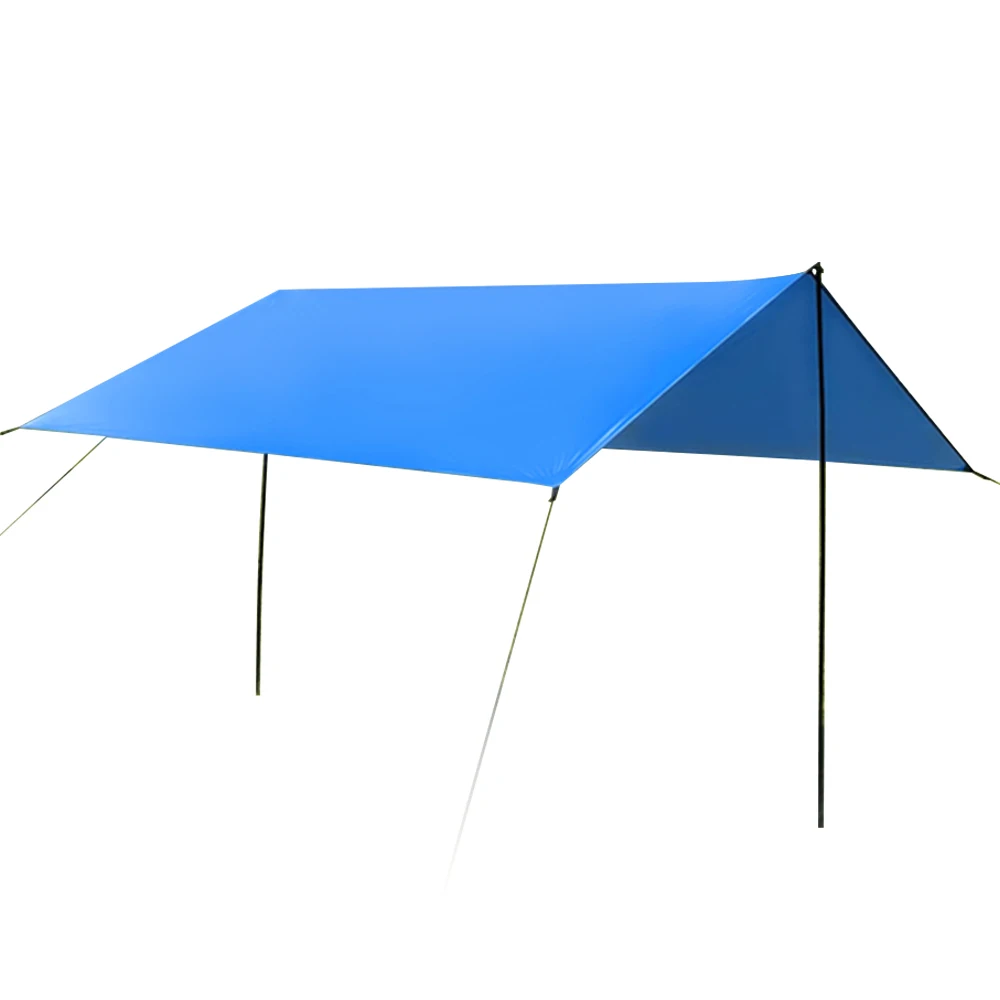 9.8ft x 9.8ft Lightweight Hammock Sun Shelter Shade Tent Tarp Awning Canopy for Outdoor Camping Hiking Backpacking Picnic - Цвет: Blue Style1