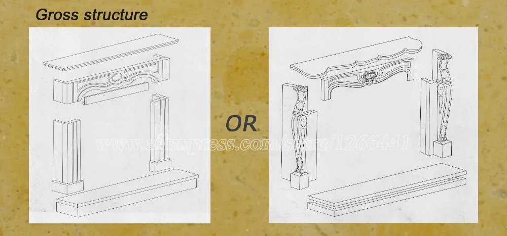 Роскошный резной каменный мраморный камин каминная рама Классический европейский стиль chimneypiece