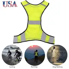 Светоотражающий Жилет для бега для ходьбы и велопрогулок из полиэфирного волокна(желтый цвет