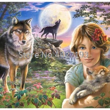 Обычай алмаз живопись инструменты животных крест stisch Красота волк рукоделие 5D Алмаз Вышивка Полный мозаичные украшения Смола Комплект