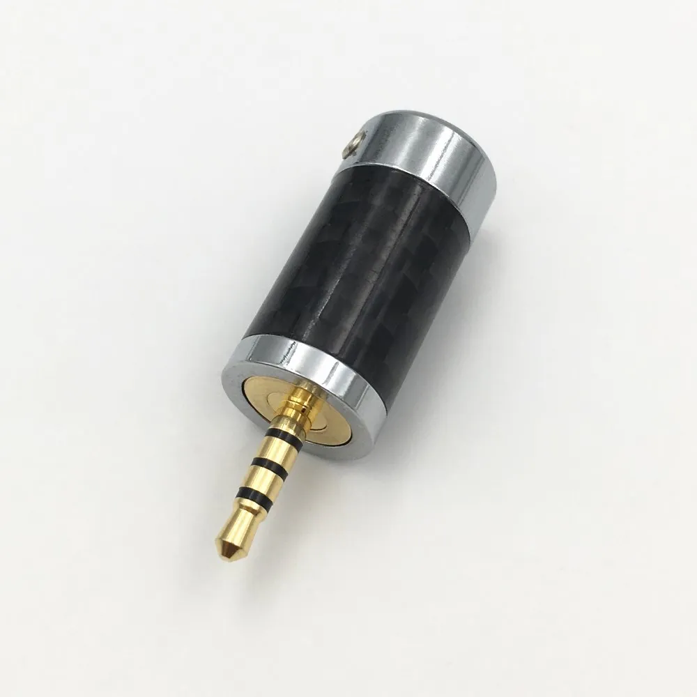 4 шт. HiFi медный Немагнитный 2,5 мм/3,5 мм/4,4 мм 3 4 5 полюсный стерео аудио разъем из углеродного волокна ремонтный разъем для наушников