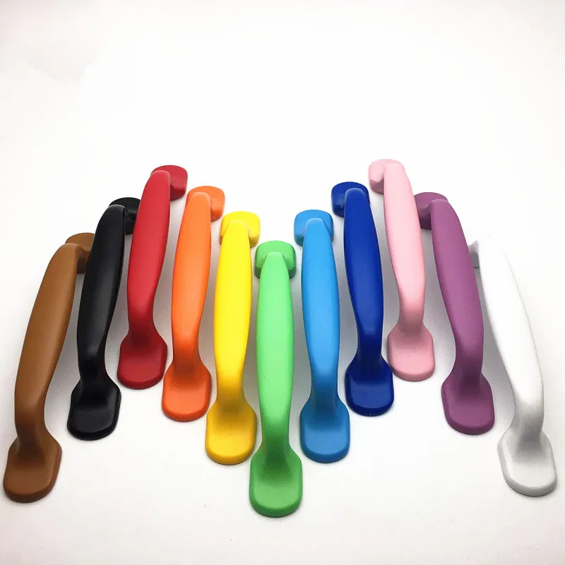 MAXMIX 2шт 96 мм минималистичный стиль с цветными ручками Радужная ручка/ручка ящика детский шкаф двери ручки, рукоятки