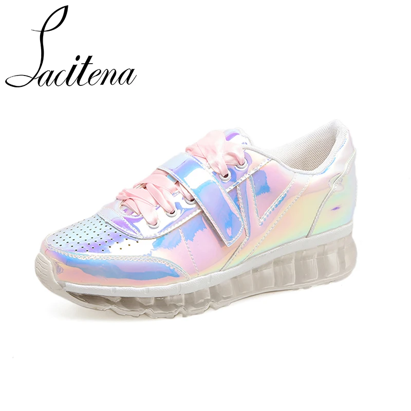 Fantastic Laser Air Bag Sport Shoes Harajuku Style Pink ...