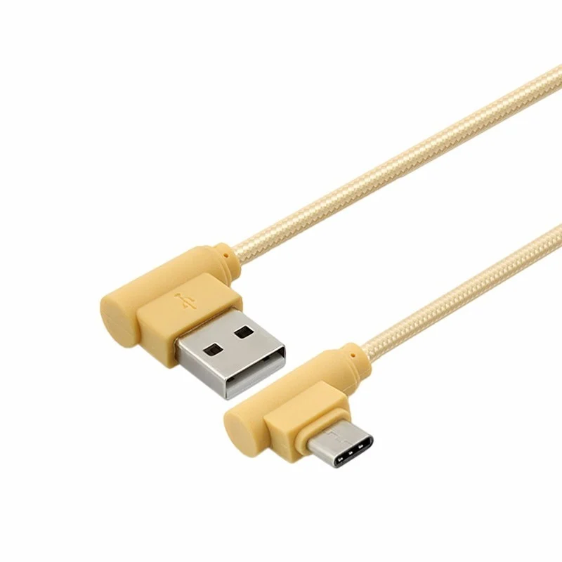 USB 3,1 type C Мужской 90 градусов под прямым углом к USB 2,0 Тип Быстрая зарядка и синхронизация данных нейлоновые плетеные кабели для мобильных телефонов горячая распродажа