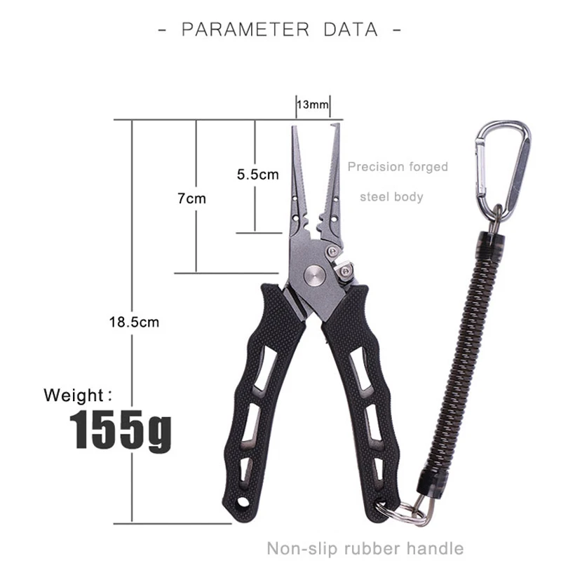 Ножницы для рыбного использования многофункциональная алюминиевая рыболовная плоскогубцы ножницы из нержавеющей стали разъемное кольцо крючок удаляет рыболовный контрольный зажим