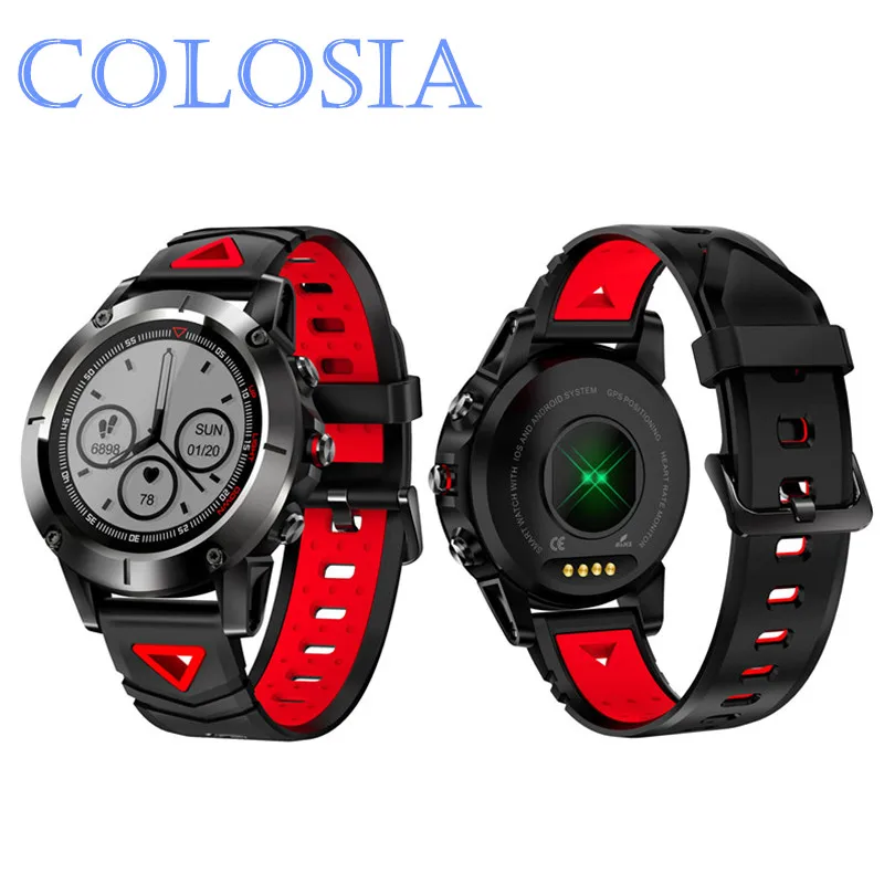 Colosia gps Смарт часы Для мужчин IP68 Водонепроницаемый монитор сердечного ритма Bluetooth