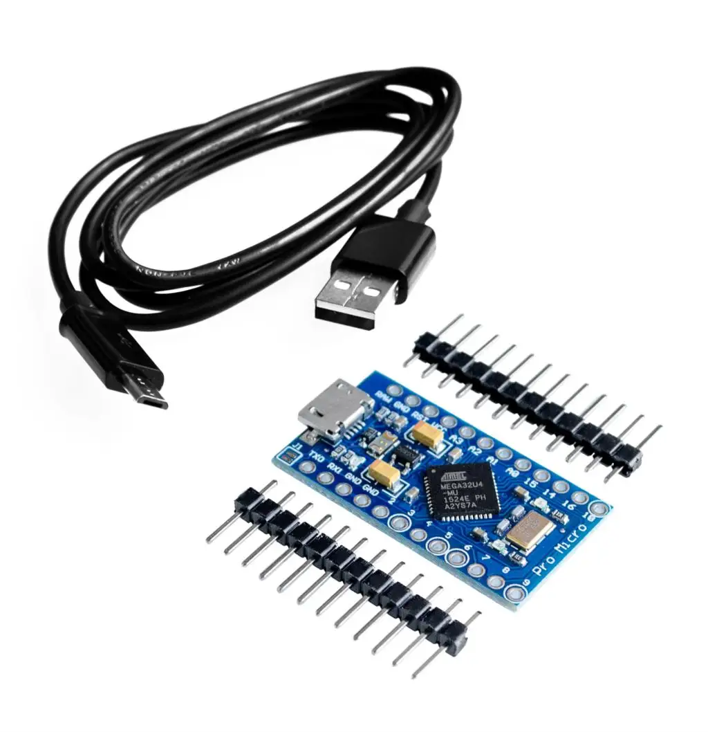 

New Pro Micro for ATmega32U4 5V/16MHz Module with 2 row pin header and micro usb cable For Leonardo