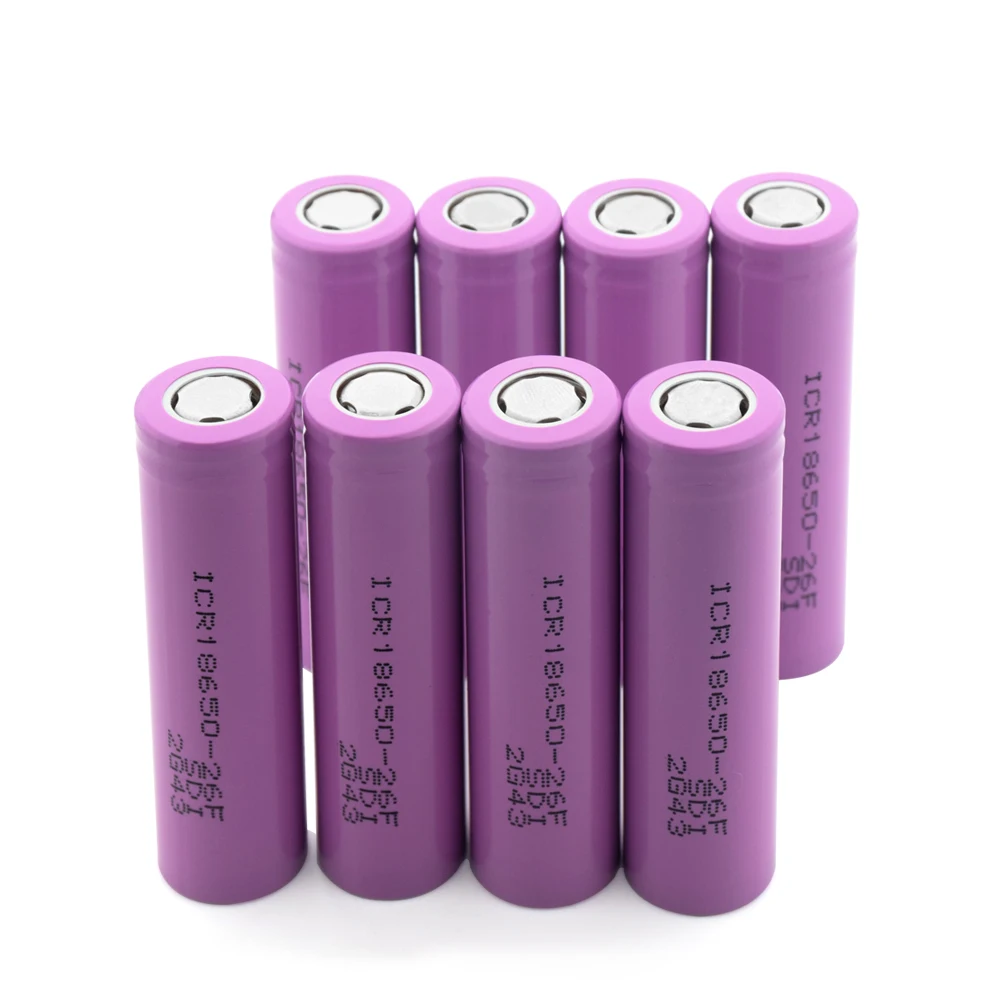 

1/2/4/6/8/10 Pcs 3.7V Voltage High Drain 20A 18650 Battery Pink Flat-top Rechargeable 2600mAh ICR 18650 Li-ion Lithium Battery
