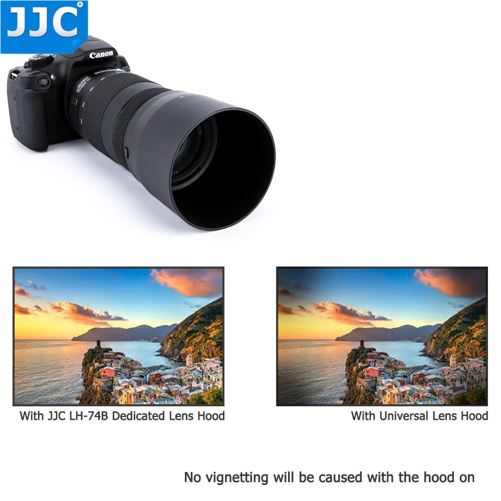 JJC ABS бленда объектива для Canon EF 70-300 мм f/4-5,6 IS II USM Замена объектива ET-74B