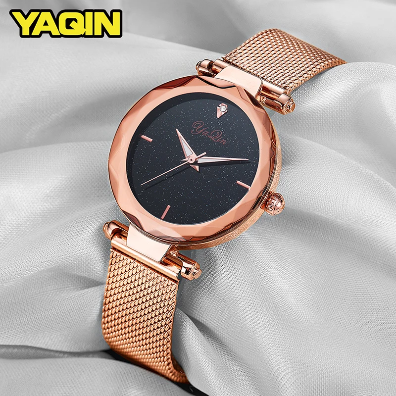 

2018 luxury brand fashion women watch ladies steel net bracelet rose gold quartz watch ladies waterproof clock Montreux