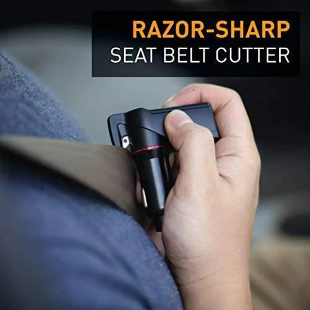 

USB Charger Window Breaker Seat Belt Cutter Car Crash Emergency Escape Tool