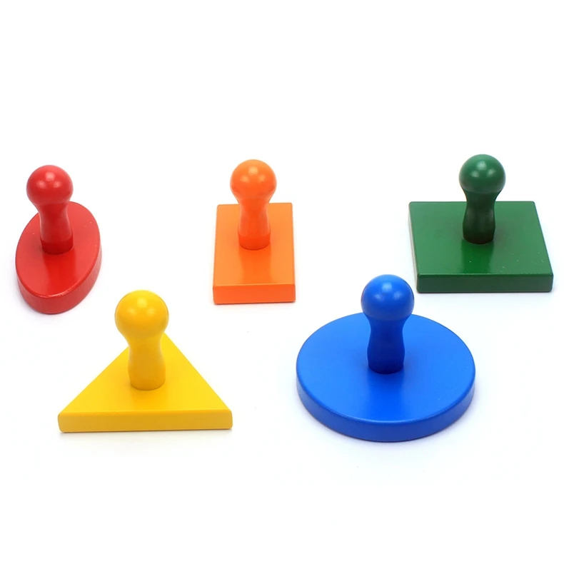 Auxiliares de Ensino Tipos de Formas Alta Qualidade Montessori Materiais Brinquedos Geometria Forma Solide Madeira Cinco Geométricas Placa Matemática 6 High Quality Brinquedos e hobbies