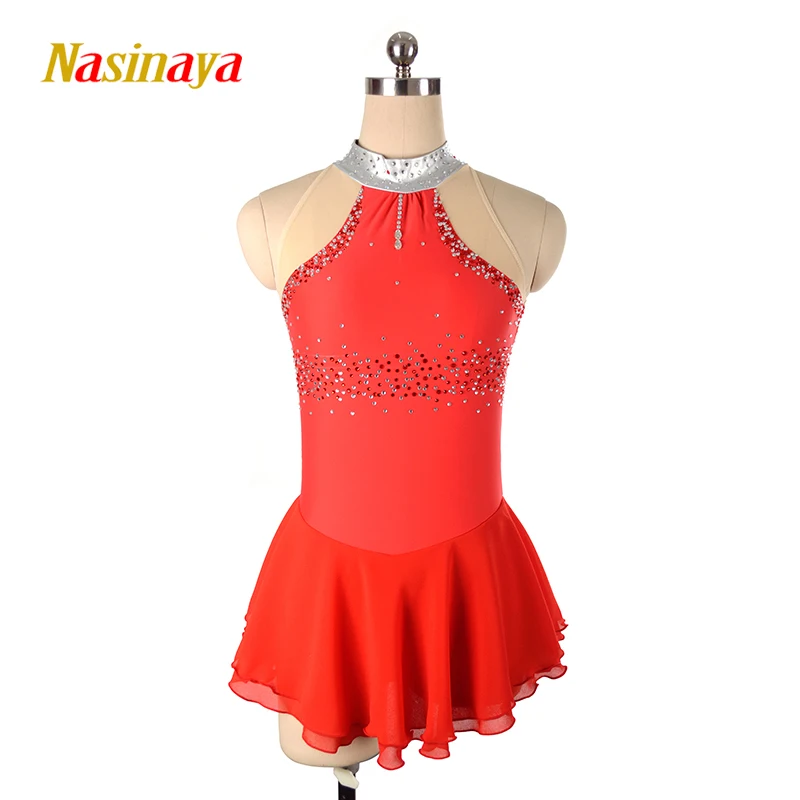 

Nasinaya Figure Skating Dress Customized Competition Ice Skating Skirt for Girl Women Kids Patinaje Gymnastics Performance 164