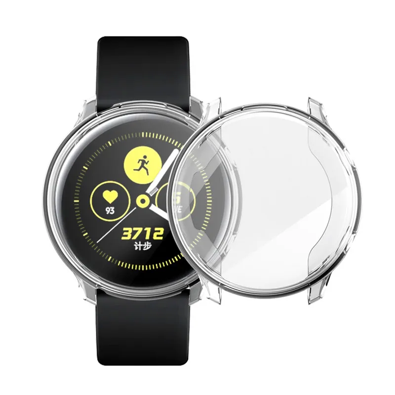 Мягкий ТПУ чехол для часов с защитой от царапин для samsung galaxy watch активная Защитная пленка для мобильного HD полный Чехол, бампер чехол Крышка Аксессуары
