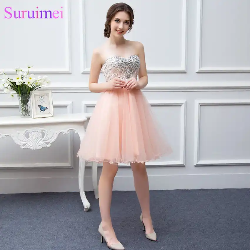 short coral prom dresses