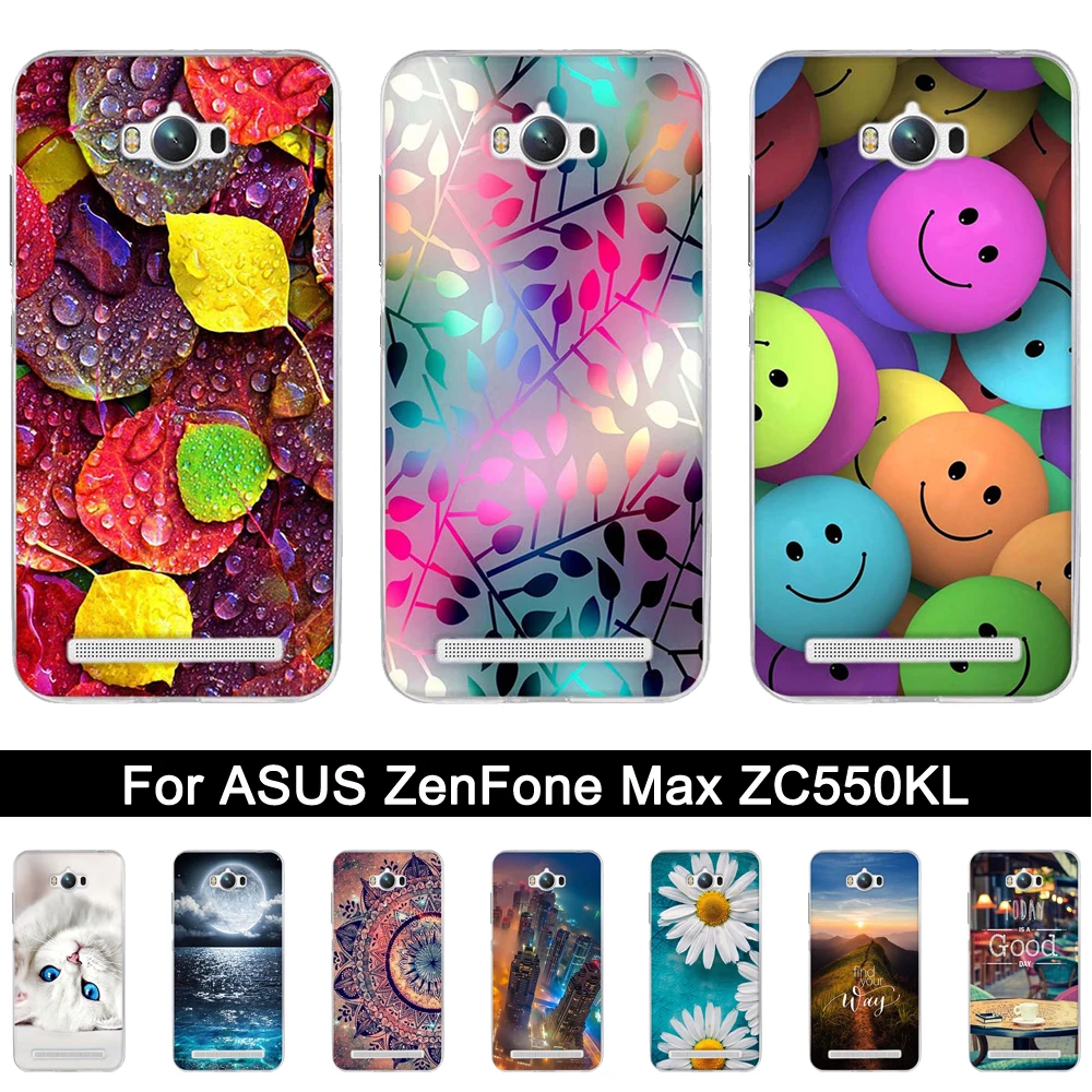

TPU Case For ASUS ZenFone Max ZC550KL 5.5 inch Soft Silicone Back Cover for Asus ZenFone max zc550KL Printing Phone Shells Bags