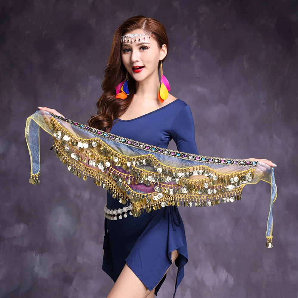 Good Sale Ladies Belly Dance Waist Chain Metal Coin Chain Towel Sequin