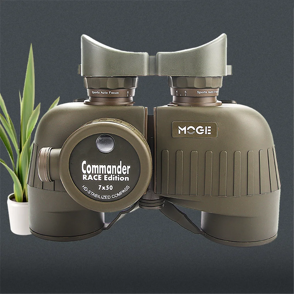

MOGE 7x50 Large Diameter Electronic Compass Binoculars Nitrogen-filled Waterproof Nautical Compass with Light Ranging Telescope