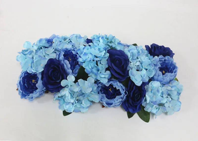 Flone Artificial Road Flower Row Silk Flower Hydrangea Peony Rose Flowers Wedding Arch Road Lead Home Hotel Party DIY Decor  (11)