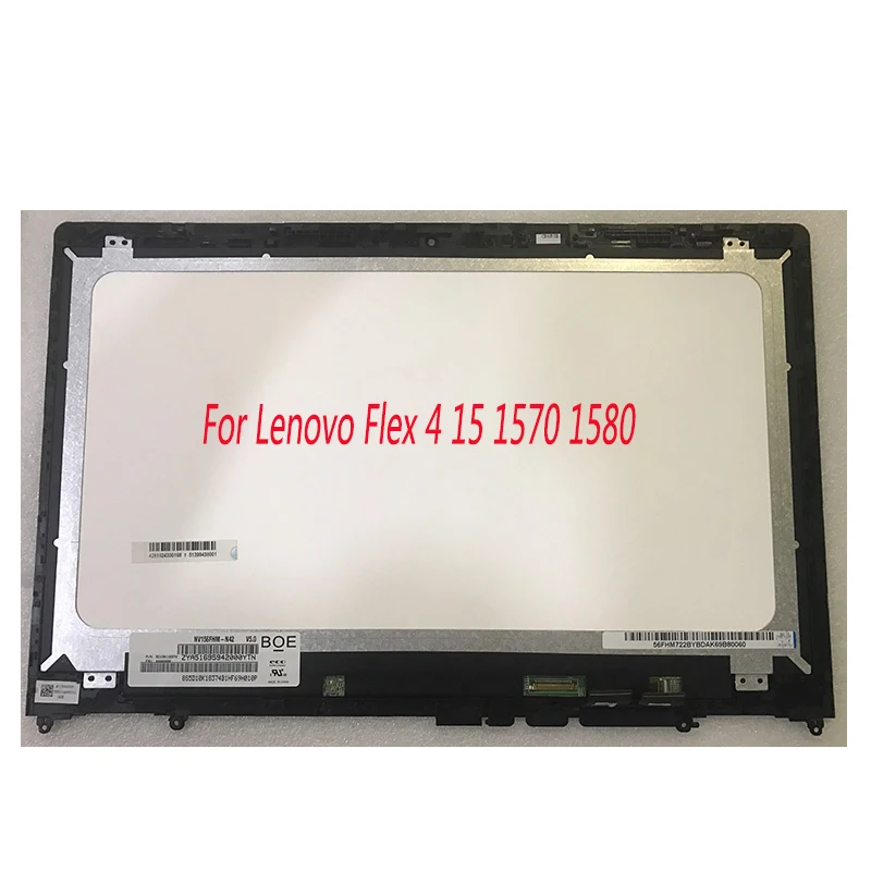 Lcd сенсорный экран дигитайзер дисплей в сборе для lenovo Flex 4 15 Flex 4-1580 80VE Flex 4-1570 80SB с рамкой