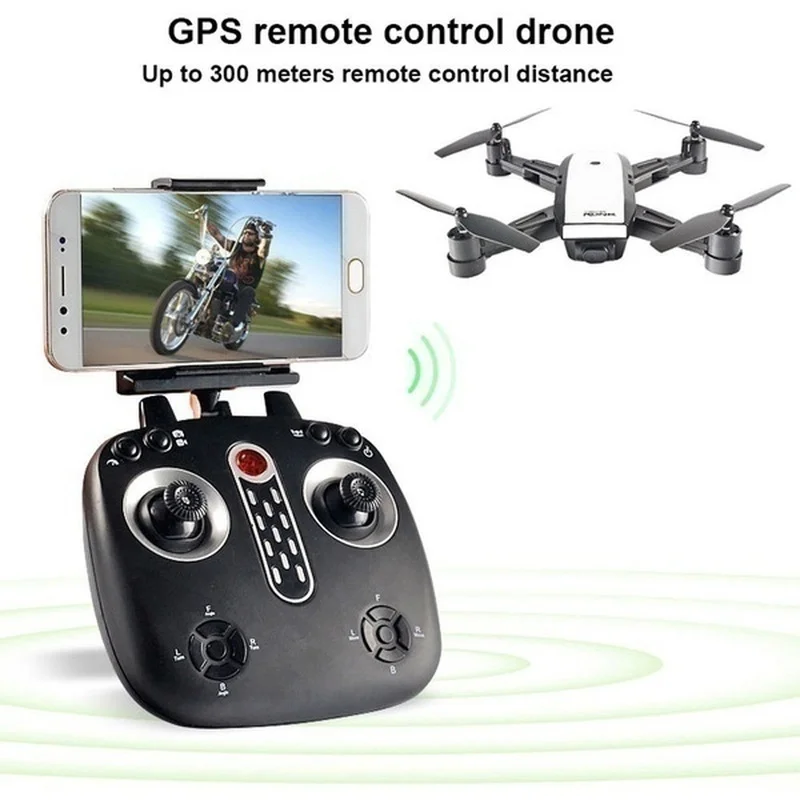 Складной Радиоуправляемый квадрокоптер Дрон X28WF двойной GPS/без GPS 1080P WIFI камера