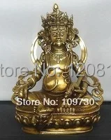 00114 Китайский Бронзовый Благоприятный Фортуна статуя Dzambala статуя
