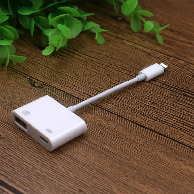 Адаптер OTG для Iphone Lightning на и USB Кабель адаптер зарядки передачи данных IOS10.3 или