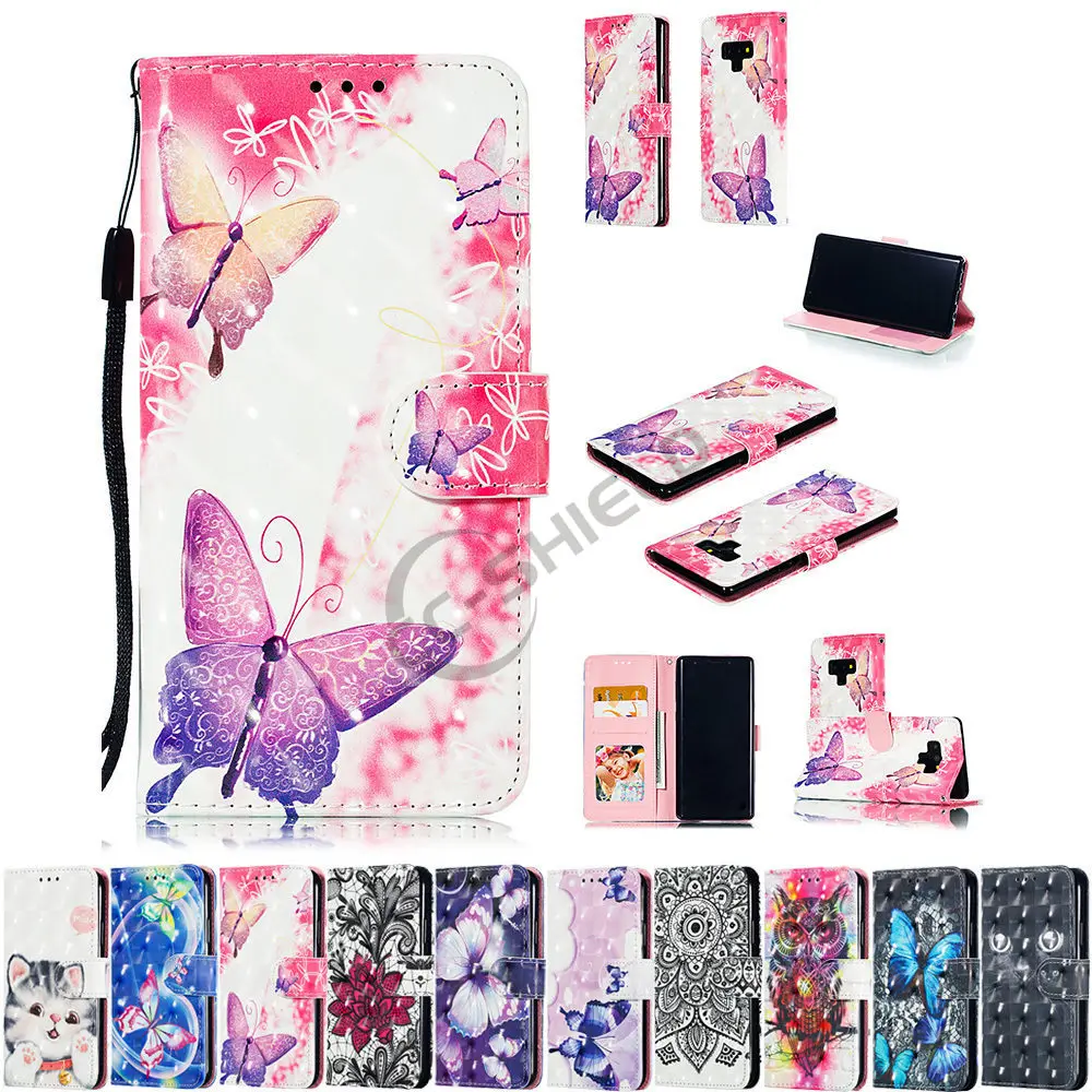 

3D Cover For Samsung Galaxy Note 9 N960F N960F/DS Silicone Flip Photo Frame Wallet Phone Case SM-N960 SM-N960F SM-N960F/DS Case