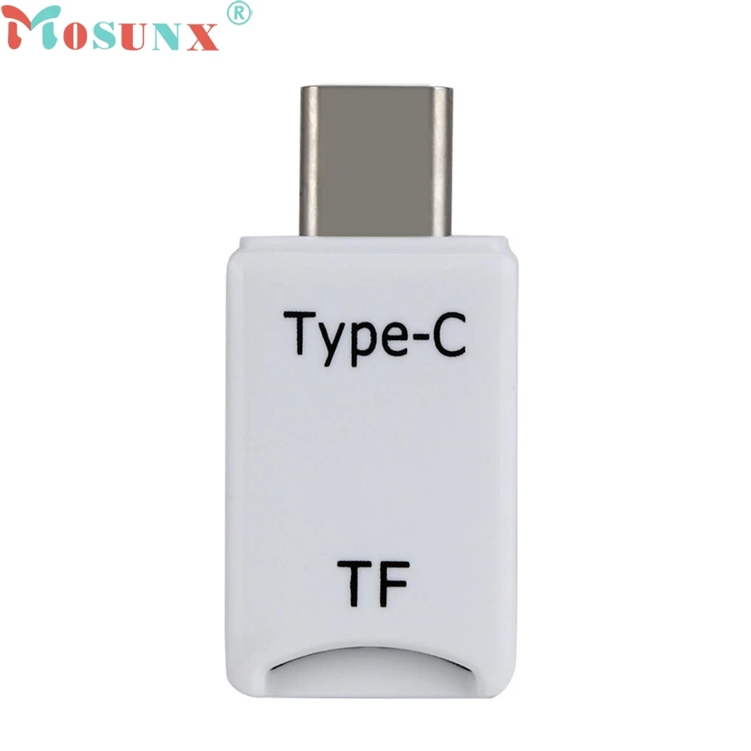 

mosunx Type C USB 3.1 Smart Card Reader OTG Function Supports TF/SD Card for Mac AC338