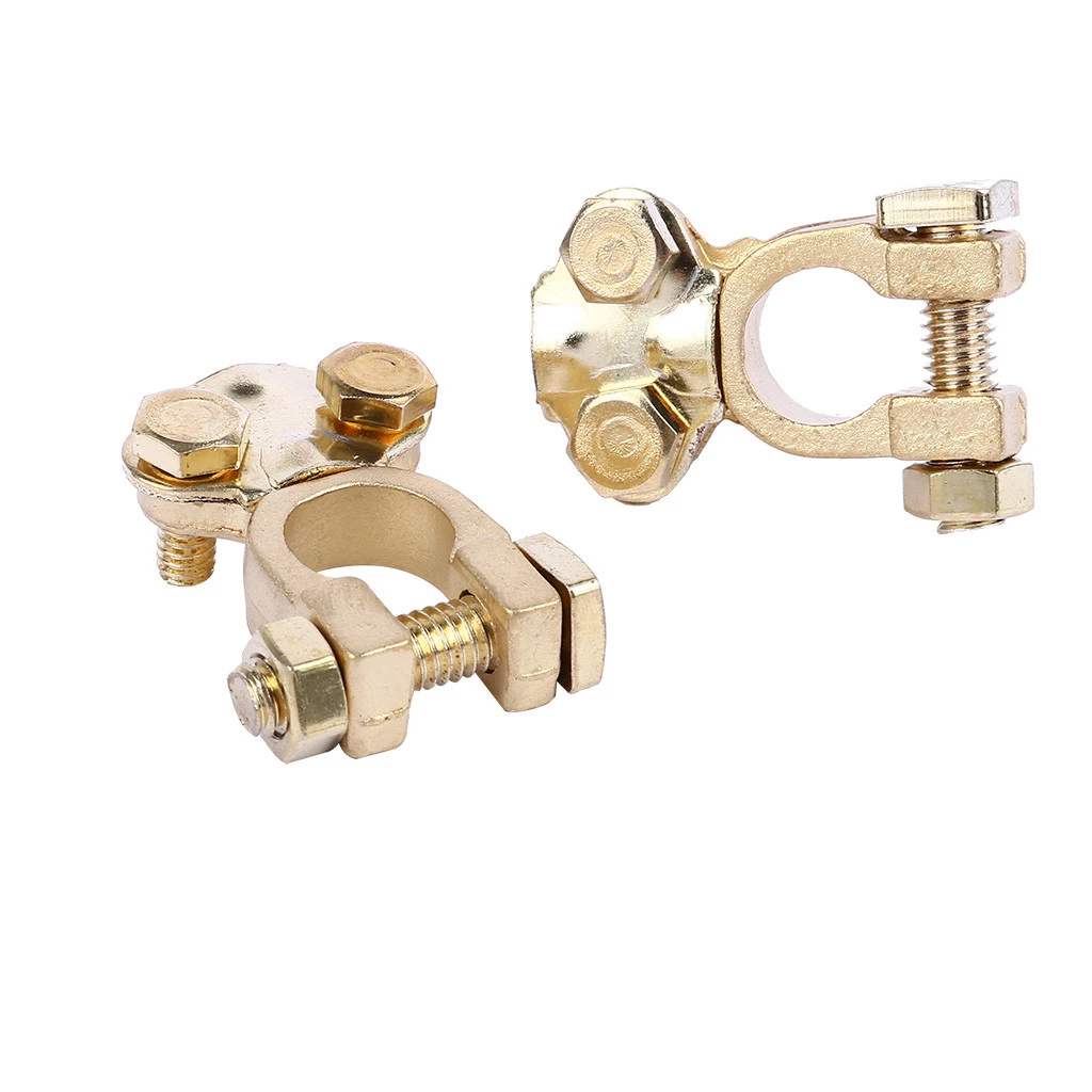2pcs Battery Terminal Clamp Clips Connector Car Truck Auto Vehicle Parts Brass Car Batteries Aliexpress