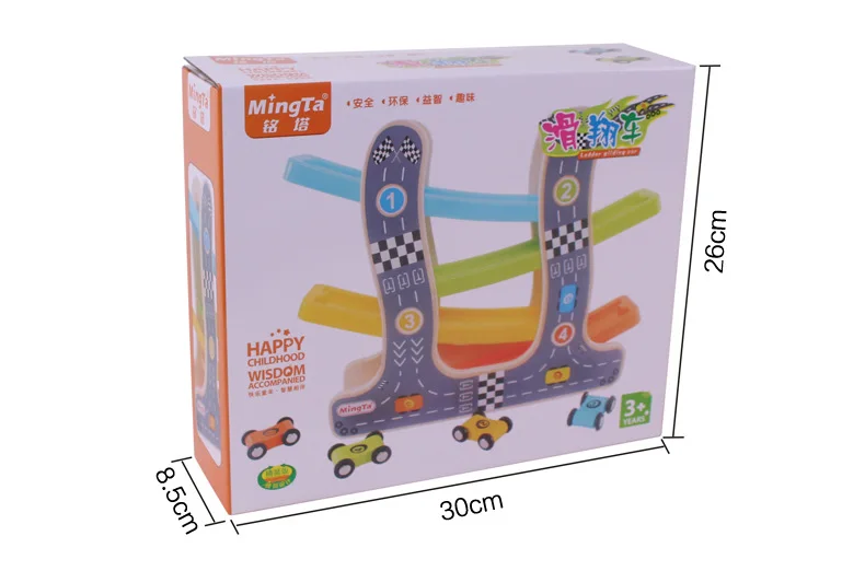 Горячая деревянная скользящая машинка игрушки для детей Mingta смешная железнодорожная машина классические деревянные скоростные гонки детские игрушки подарки QB05