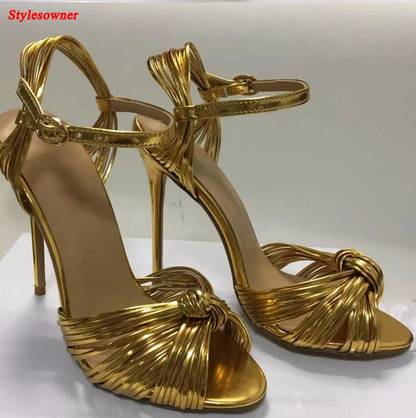 Stylesowner Women Sandals 2017 High Heels Sandals Women Shiny Metal ...