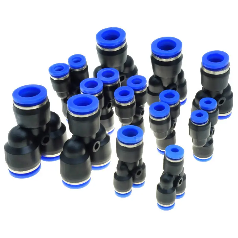 4mm 6mm 8mm 10mm 12mm Tubo OD 3 Y forma neumática empujar en CONECTOR conexión rápida igual o reductora