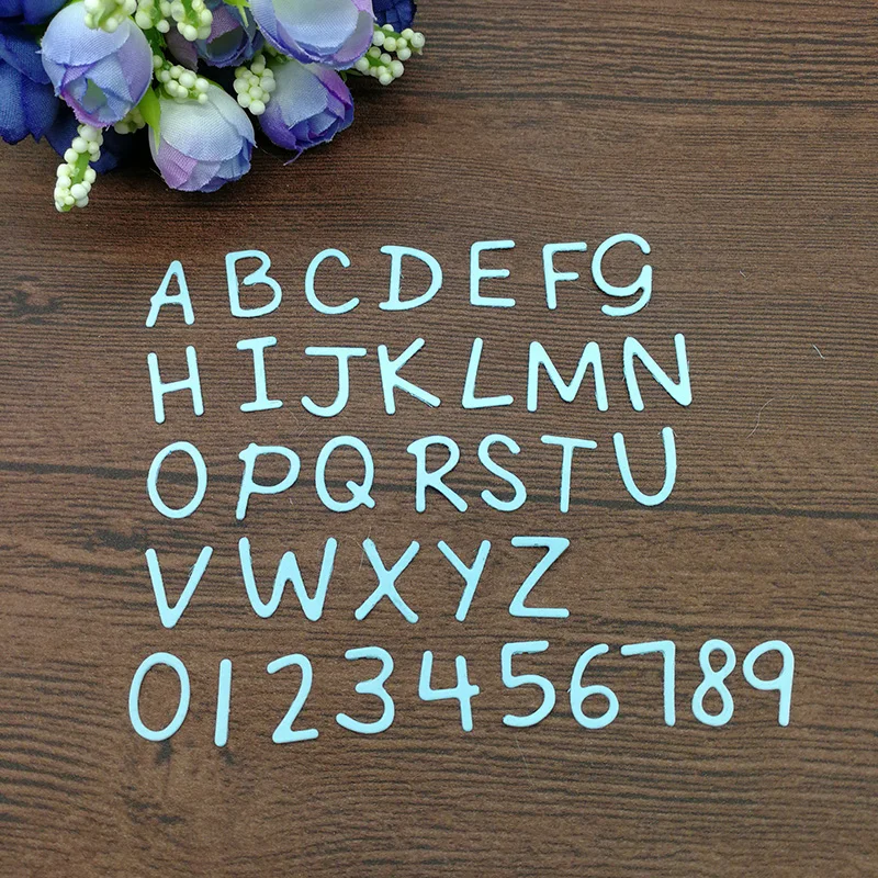  Capital Engish letter digit metal cutting dies Scrapbook Card envelope decorate bookmark ABC stenci