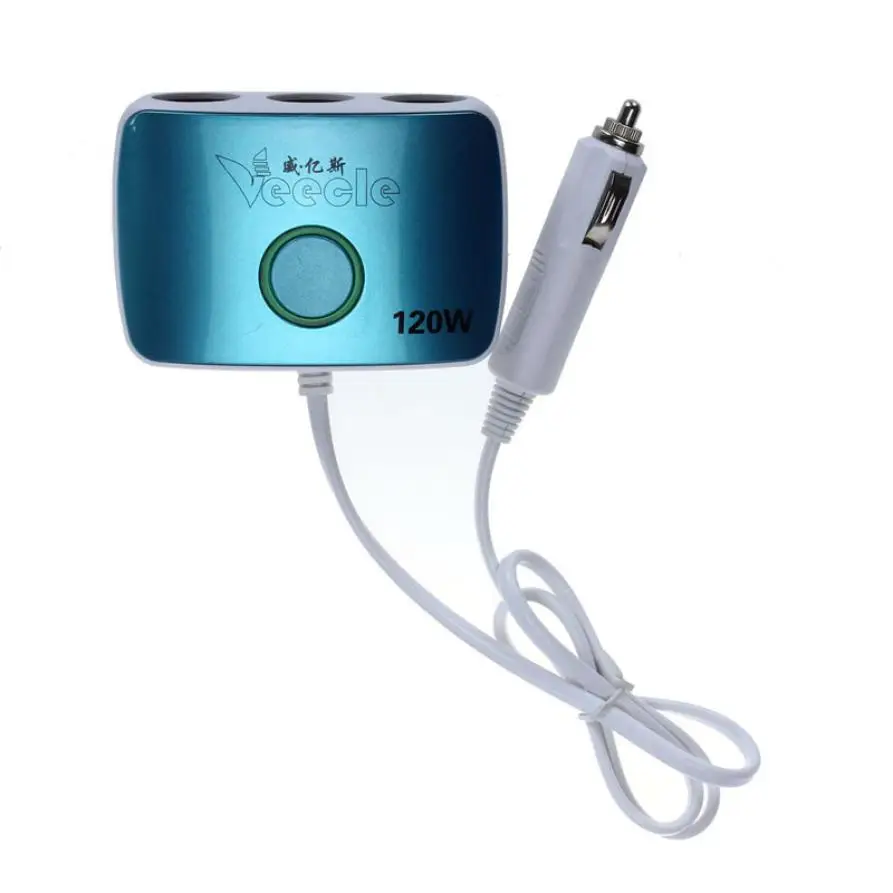 

CARPRIE 2 USB Cigarettes 3 Way Car Lighter Socket Splitter Charger Power Adapter Apr2 Drop ShipAPR16