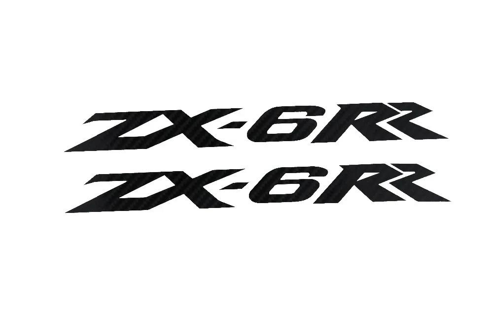 KODASKIN мотоцикл углеродный Черный 2D наклейки эмблемы логотипы для Kawasaki ZX-6RR ZX6RR