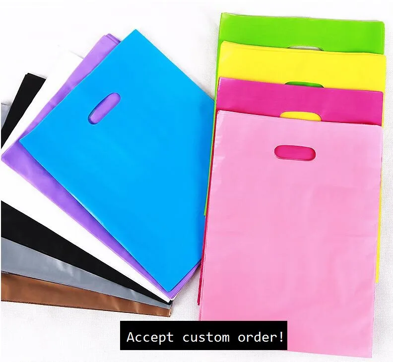 40x50cm/20x26cm Personalized logo plastic bag printing logo for shopping bag plastic shopping