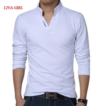 2017 New Fashion Brand Men Clothes Solid Color Long Sleeve Slim Fit T Shirt Men Cotton T-Shirt Casual T Shirts Free Shipping
