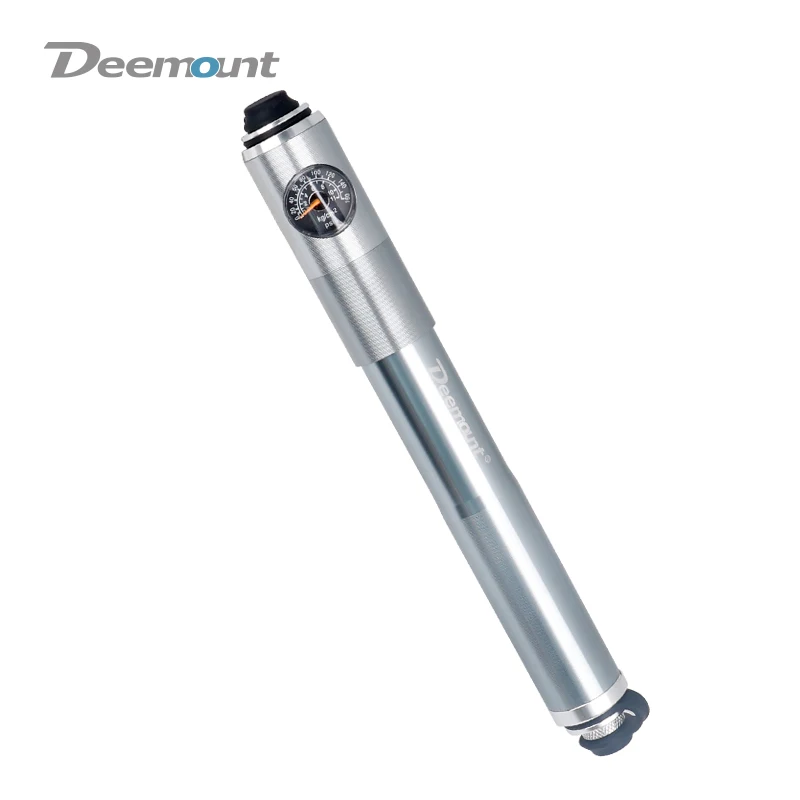 Deemount велосипедный насос 160PSI W/ Gauge CNC анодированный сплав баррель надежный Шланг