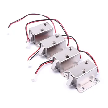 

Top Quality 4Pcs DC 12V Mini Electric Solenoid Lock Small Electromagnetic Lock Cabinet Door Electric Lock Assembly Solenoid Lock