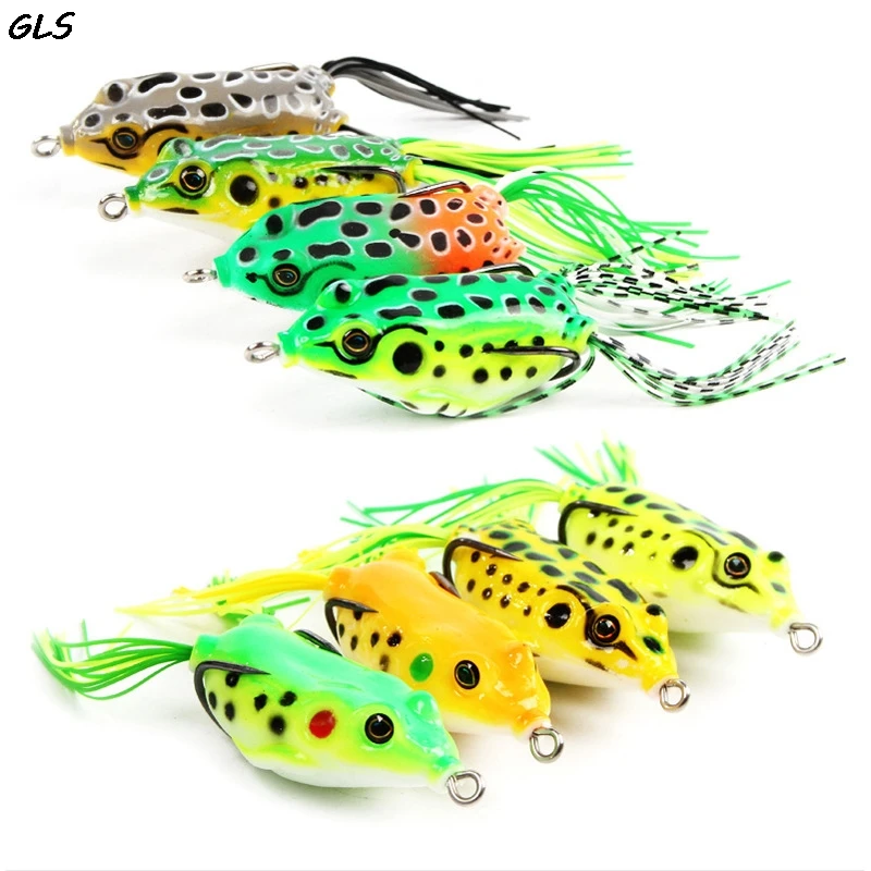 

1Pc 14g Frog Fishing Lure Top water Ray Frog Artificial Minnow Crank Soft Bait fishing tackle