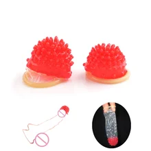 Adult Sensitive Orgasm Thorn Spike Clit Pussy Stimulate Vaginal Delay Penis Sleeve Sex Toys for Men Random Color 5PCS/LOT
