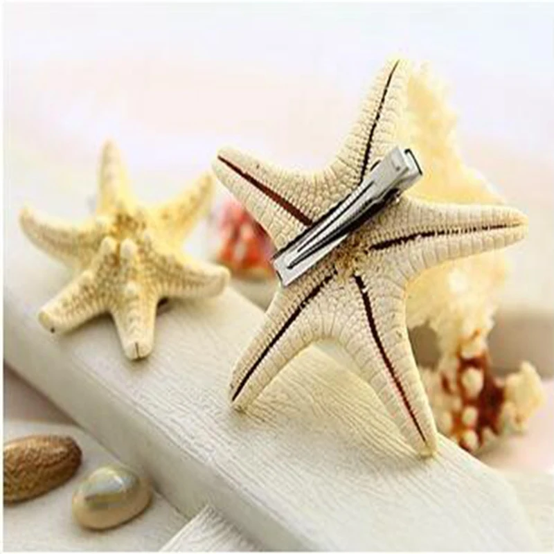 

Hot Sale 2 x Real Starfish Hair Clips Sea Shell Mermaid Boho Star Fish Beach Festival