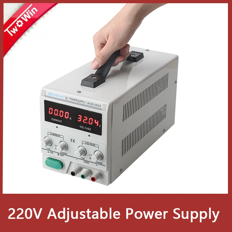 

Display 4 Digits 3010KDS 0-30V 220V High Precisio LED Digital Adjustable Switch DC Power Supply Multi-function protection