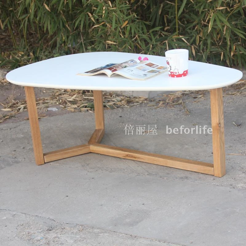 Teardrop Shaped Oval Coffee Table Wood Coffee Table Creative Personality Small Apartment Minimalist Furniture White Oak Furniture Handle Oak Laminateoak Basin Aliexpress