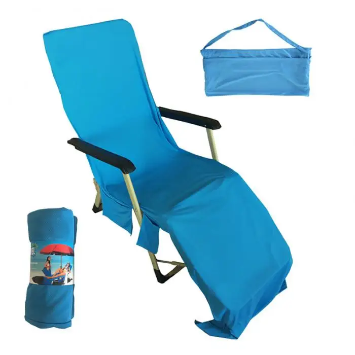 Горячая микрофибра Sunbath кресло для отдыха пляжное полотенце быстрое высыхание с карманами для праздников загара MCK99